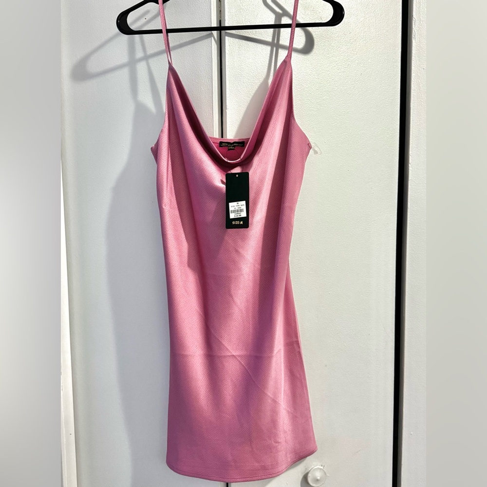 Forever 21 Pink Cowl Neck Mini Dress